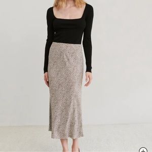 Jenni Kayne leopard slip skirt
